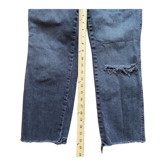 Free People Girlfriend Straight Leg Jeans in Washed Black - Picture 6 of 9